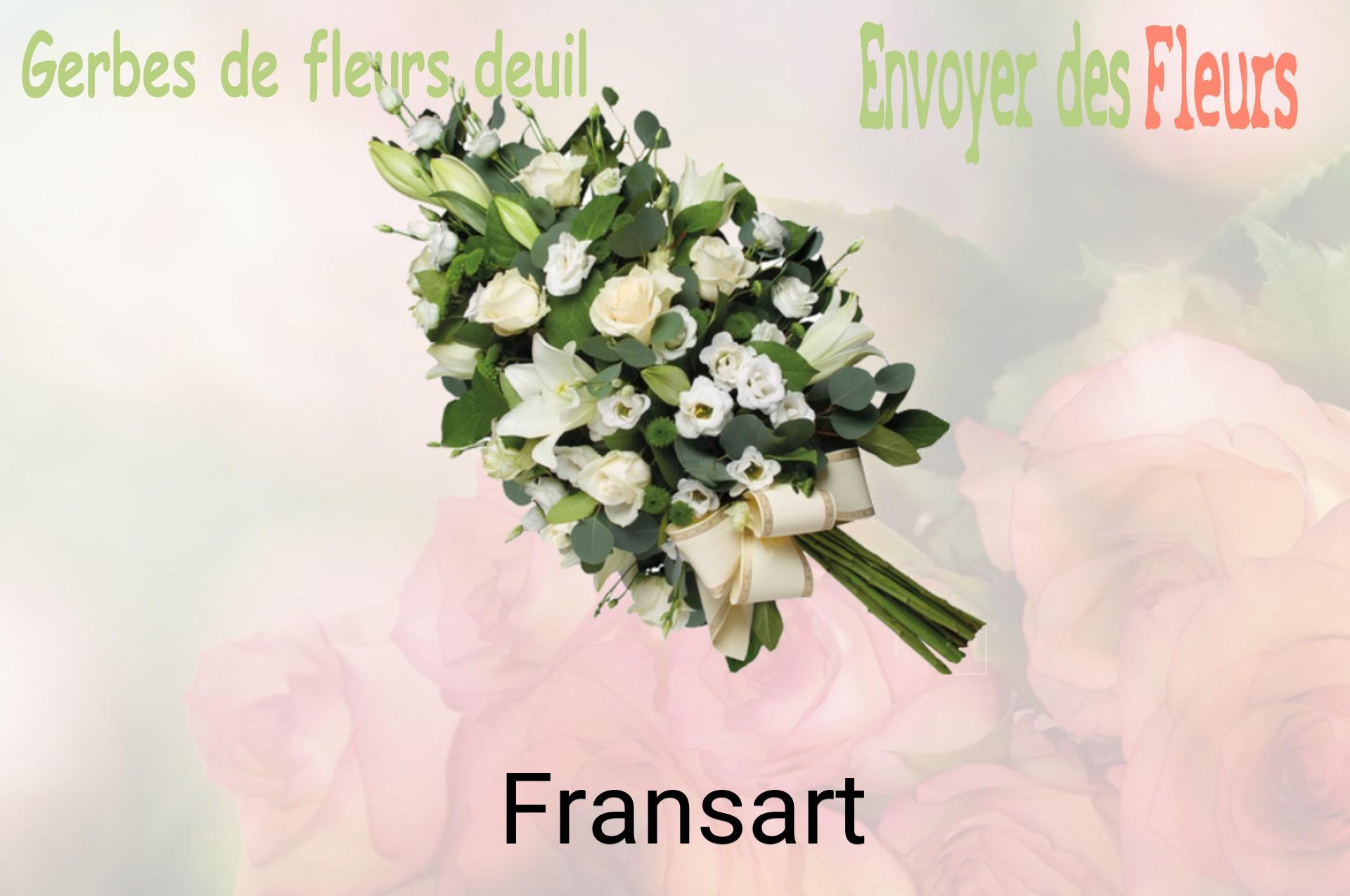 Gerbe de fleurs de deuil livrée à Fransart